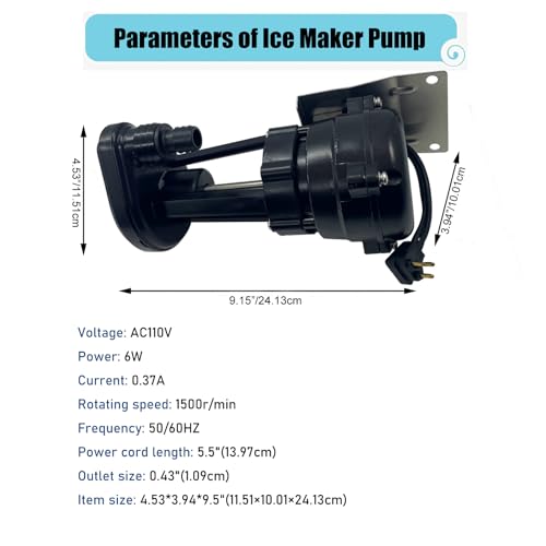 Bomba para fabricadora de hielo 6W 1500RPM AC110V miniatura 3