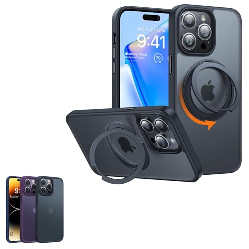 TORRAS Basic Case & 360 Rotatable MagSafe Stand Case for iPhone 14 Pro Max