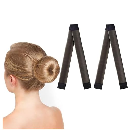 URAQT Accesorios Pelo Mujer, 2PCS Accesorios de Peinado, Gomas DIY Moño Donas Set de Diseño de Cabello, Magic Hair Bun Maker Accesorios para Mujeres Niñas Hacer Moños Pelo Pelo Largo-Marron Oscuro