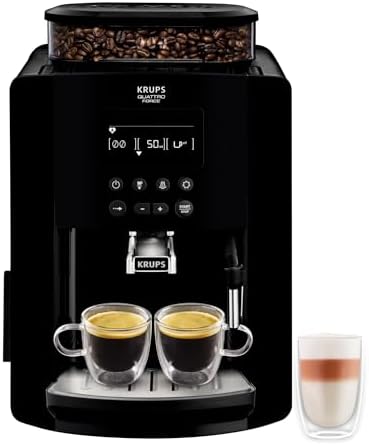 KRUPS Coffee Machine |Arabica Fully Automatic Coffee Machine | Coffe Maker | Automatic Espresso Machine | Large LCD Display | Black | 2 Years Warranty | EA817040