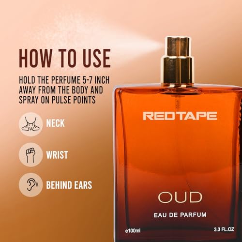 Image of Red Tape Oud Eau De Parfum for Men 100ml | Premium Long-Lasting Perfume | Fresh & Elegant Scent | Luxury Fragrance for Men | Ideal for Gifting | Best Gift for Him