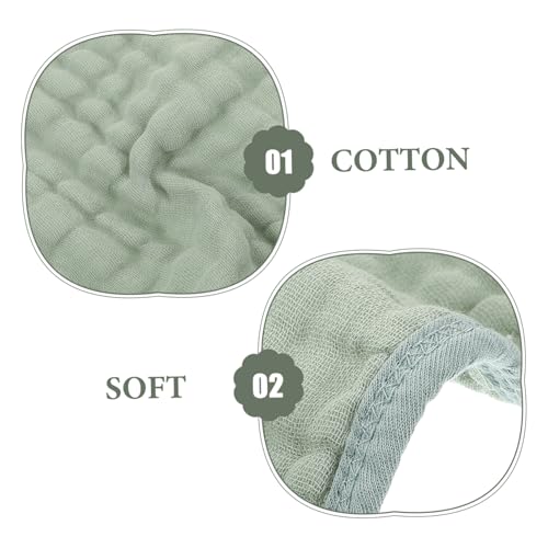 6Pcs Cotton Burp Cloths Newborn Washcloths for Gentle Skin Soft and Absorbent Towels Versatile Face Cloths Burping Rags and Sweat Towels4