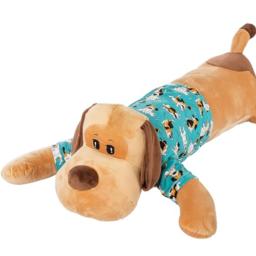 Travesseiro Corpo Anatômico Animais de Pelúcia, Vários Modelos, Confortável para Dormir (Xuxão Dog V