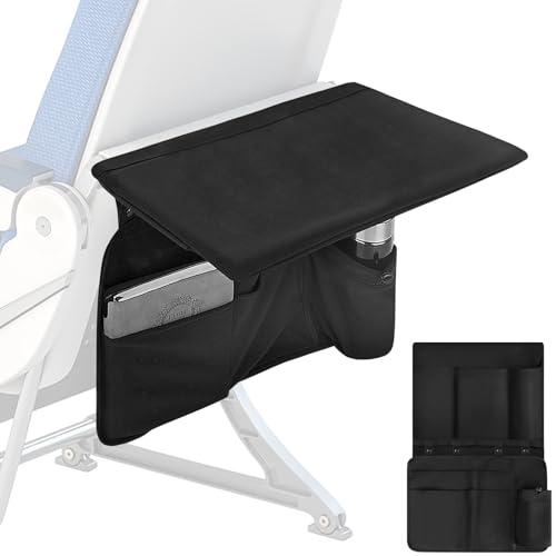 TOCCOOL Airplane Tray Table Cover with Under Desk Attachment Set Travel Tools for Seat Back Organize & Belongings Storage Foldable Flight Organizer with Water Bottle Holder (Black)