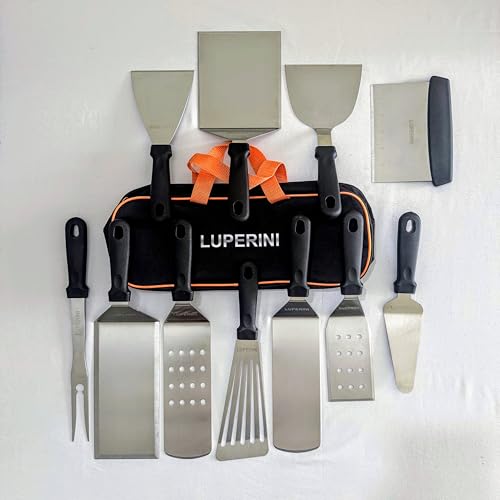 LUPERINI. Stainless Steel Spatula Set. Barbecue Turner. Grill Spatula for Meat, Fish, Egg, Pancake, Burger and Vegetable. Spatula for Restaurant, Bar, Hotel, Kitchen, Gift. Grilling Accessories.