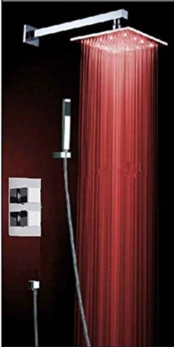 Pomme de douche double poignées Gowe Luxe avec valve thermostatique et ciel de pluie