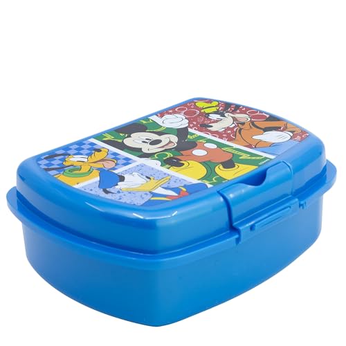 Stor Boîte à Sandwich Mickey Mouse Enfant 1686ml - Lunch Box avec Fermeture Sécurité Sans BPA - Boîte Repas Résistante pour École Parc Sorties