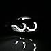 AKKON - For BMW F30 3-Series 4 Doors Sedan Black Bezel Factory Halogen Type Dual U-Halo Ring LED Projector Headlights