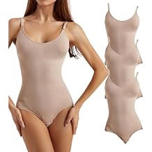 3 Piece Body Suits Built-in Bra Tummy Control Butt Lift Open Crotch Body Shaper for Womens Shapewear Tank TopStyle2-Large