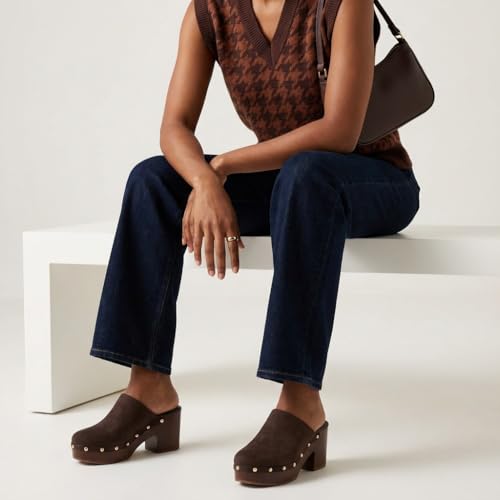 Image of CUSHIONAIRE Women's Gibbons Faux Wood Clog with Memory Foam Padding, Wide Widths Available