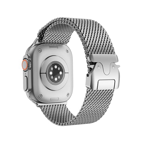Bracelet Apple Watch maille milanaise pour tailles 38mm à 49mm homme femme