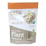 swiig Organic Ancient Grains Plant Protein Powder, Vanilla Flavor, 2.7 lb, Vegan & Gluten-Free