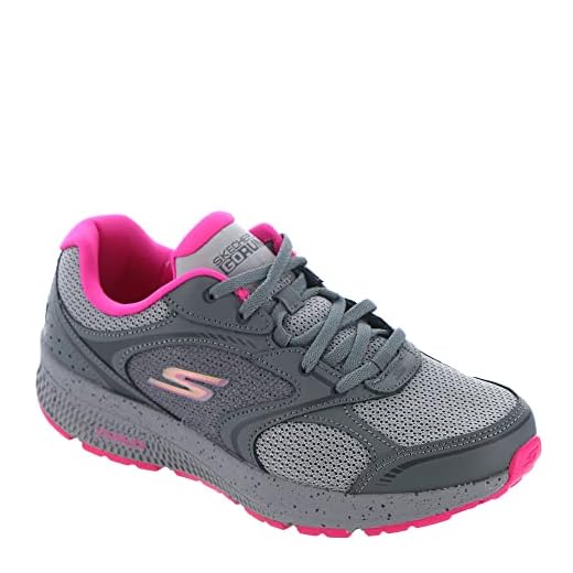 Skechers Women's GO Run CONSISTENT-Vivid Horizon Sneaker, Gray/Pink, 7.5 Wide
