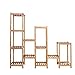 9 étages Support de rangement multi-fonctionnel Cadre en bois personnalisable usine stand Brown
