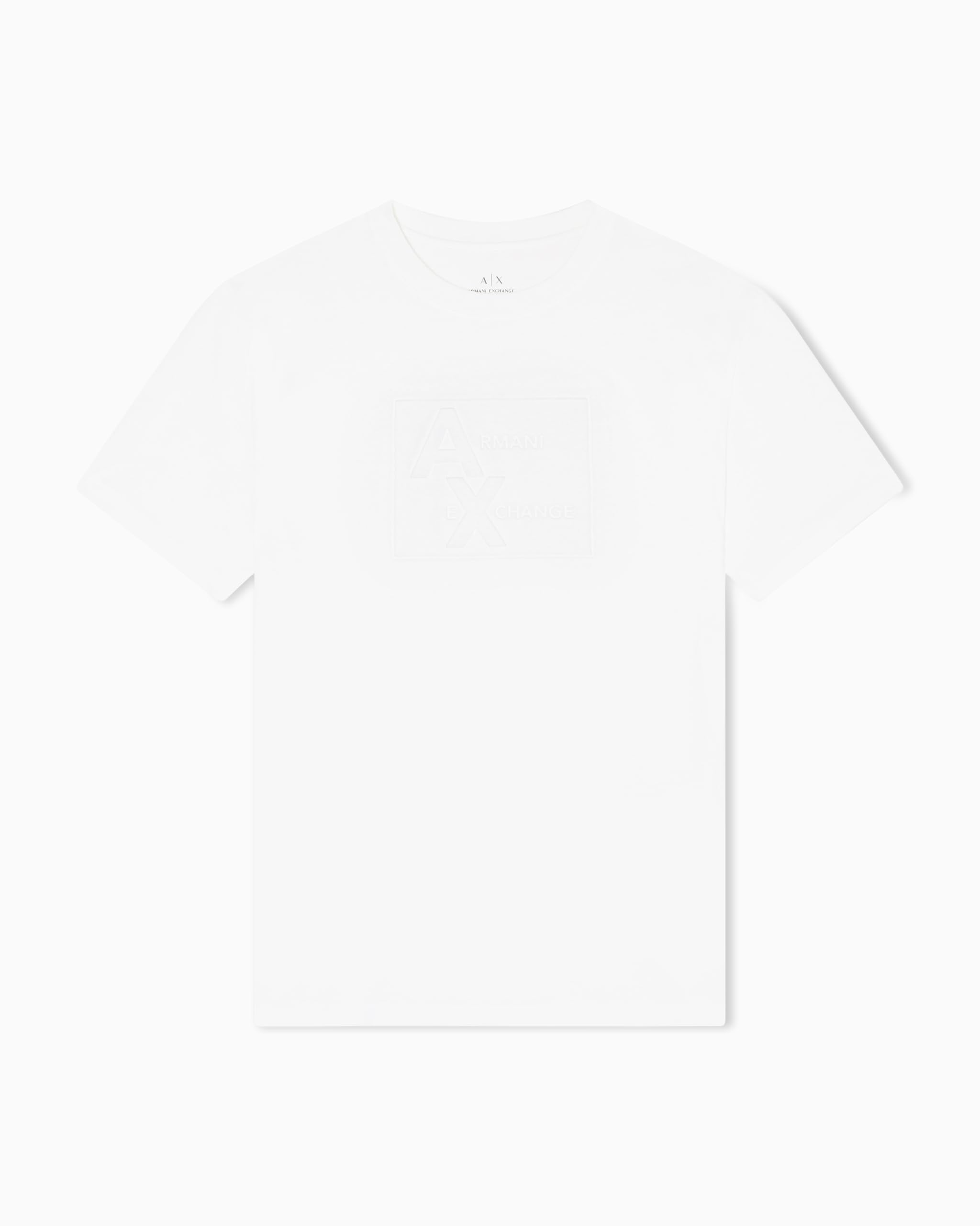 Armani Exchange Koszulka Mężczyźni Short Sleeve Tone On Tone Logo Round Collar