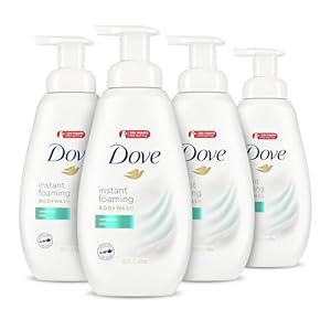 Dove Instant Foaming Body Wash for Softer and Smoother Skin Sensitive Skin Effectively Washes Away Bacteria While Nourishing Your Skin 13.5 oz Pack of 4