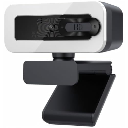 2K Autofocus Webcam, USB Camera for Switch 2/ PC - Ring Light & Privacy Cover for Video Conferencing, USB Plug & Play, Compatible with Windows/macOS/Linux