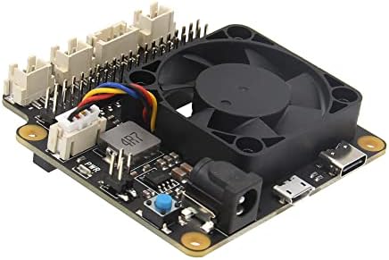 Geekworm Raspberry Pi 4 X735 V3.0 Expansion Board with PWM Cooling Fan & Safe Shutdown & DC 6V-30V Width Voltage Input for Raspberry Pi 4B/ 3B+/ 3B / 2B