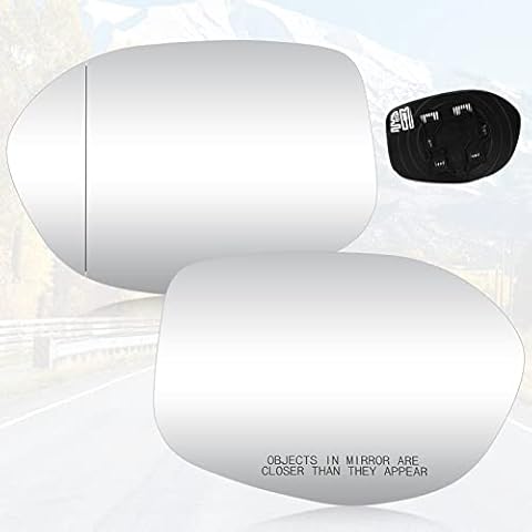 Youxmoto Driver Left and Passenger Right Side Mirror Glass for Honda Odyssey 2014 2015 2016 2017, Heated with Backing Holder Mirror Glass, 76253-TK8-A51 / 76203-TK8-A51 Cover