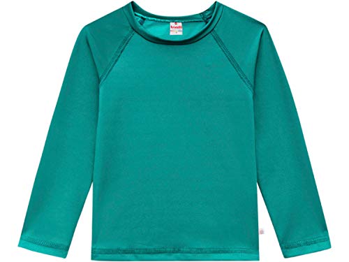 Camiseta Infantil com Proteção Solar UV Manga Longa Verde Unissex Brandili 1-8 Anos (2)
