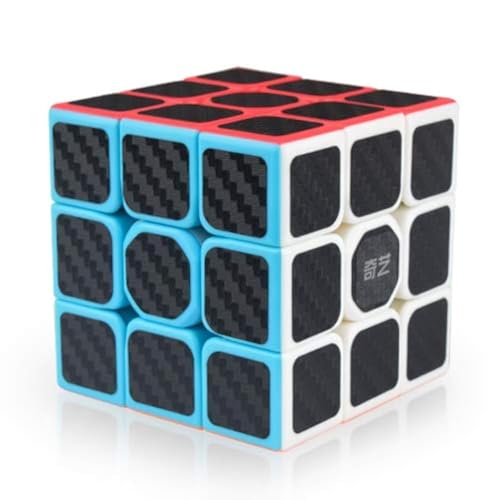 Speed Cube 3x3-Smooth Carbon Fiber Sticker Magic Cube 3x3x3 Puzzles Toys
