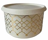 Original Tupperware TUPPERWARE Bingo 1,4 Liter weiß mit Gold Schüssel mit Deckel edel Vorrat Dose Box Behälter 1400ml