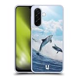 Head Case Designs Delfini Che Surfano Felici Animali Selvatici Custodia in Gel [Protezione di Grado Militare] Compatibile con Samsung Galaxy A26 5G