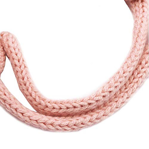 Baby Girls Beanie Earflaps Hat - Infant Toddler Soft Warm Knit Hat Kids Winter Hat With Fleece Lining (Pink,S) #TOP4