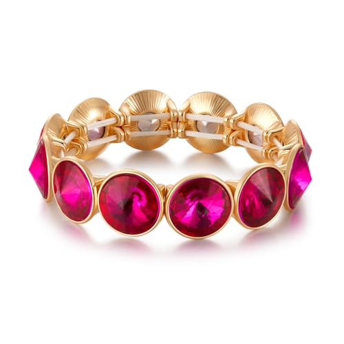 KELMALL 14K�S�[���h���b�L�X�g���b�`�u���X���b�g �����p ? �s���N���C���X �g�[�� �S���o���O�� ? ��h�����̃X�e�[�g�����g�W���G���[ ���풅�p�A�p�[�e�B�[�A�M�t�g�p, Fits wrist sizes from 6" to 6.5" com