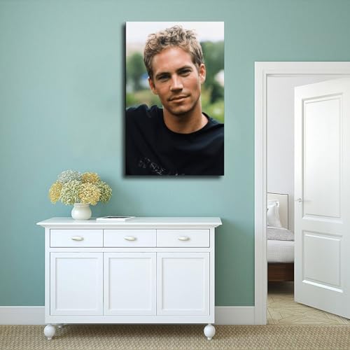 Poster Paul Walker de qualité supérieure avec cadre en bois pour salon