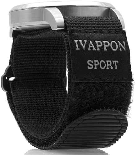 Sport Watch Band, Hook and Loop Nylon Strap, 18-24mm Width, Drop Prevention Design, Multiple Colors