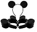 Black Mouse Ear Headbands (12-Pack); Mickey Style Headgear for Costume/Party Favors