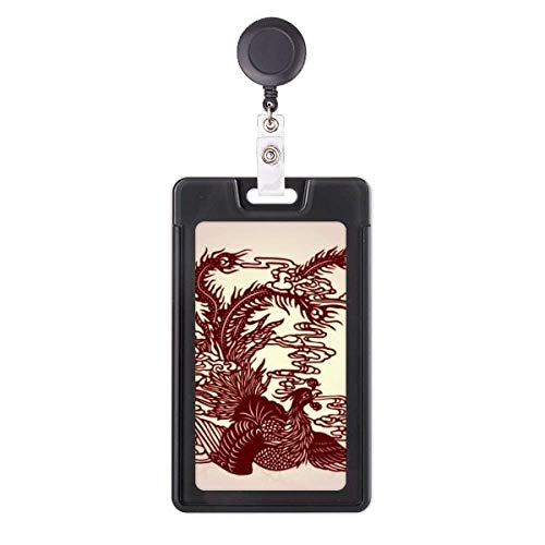 Porte-badge rétractable phénix à enrouleur robuste et design artistique