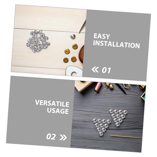 Boutons en cristal de couture pour rénover un canapé ou lit argent