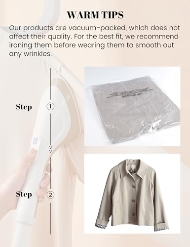 Dqbeng Women's Light Beige Cropped Trench Coat with Checkered Lining - Casual Oversized Style for Every Occasion - Image 7