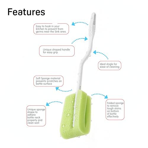 Image of Pigeon Bottle Cleaning Sponge Brush | Baby Bottle Cleaner