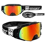 ► Breites Sichtfeld und optimale Luftzirkulation, Anti-Rutsch Silikon Brillenband. Spiegelglas: Besser sichtbare Kontraste durch mehrlagige, verspiegelte Beschichtung, Hochwertige 3D-Spritzguss-Scheibe mit 1,2mm Dicke, 100%iger UV Schutz.