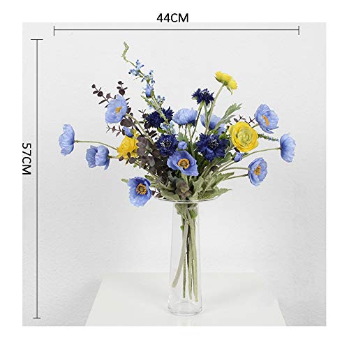 Flores artificiales decorativas para mesas de boda y centro de oficina 6