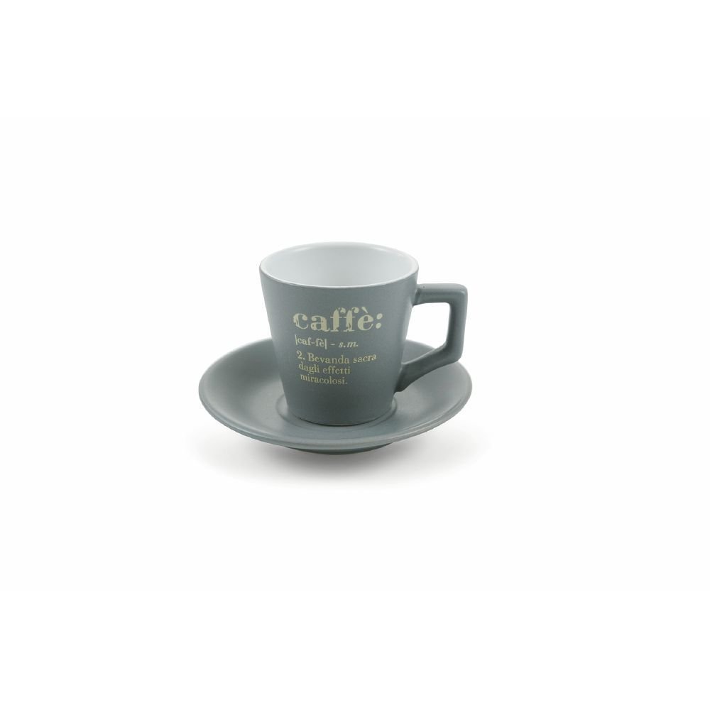 Villa D'Este Victionary Kaffeetassen-Set Porzellan Kaffeebecher mit Untertasse und Aufsteller