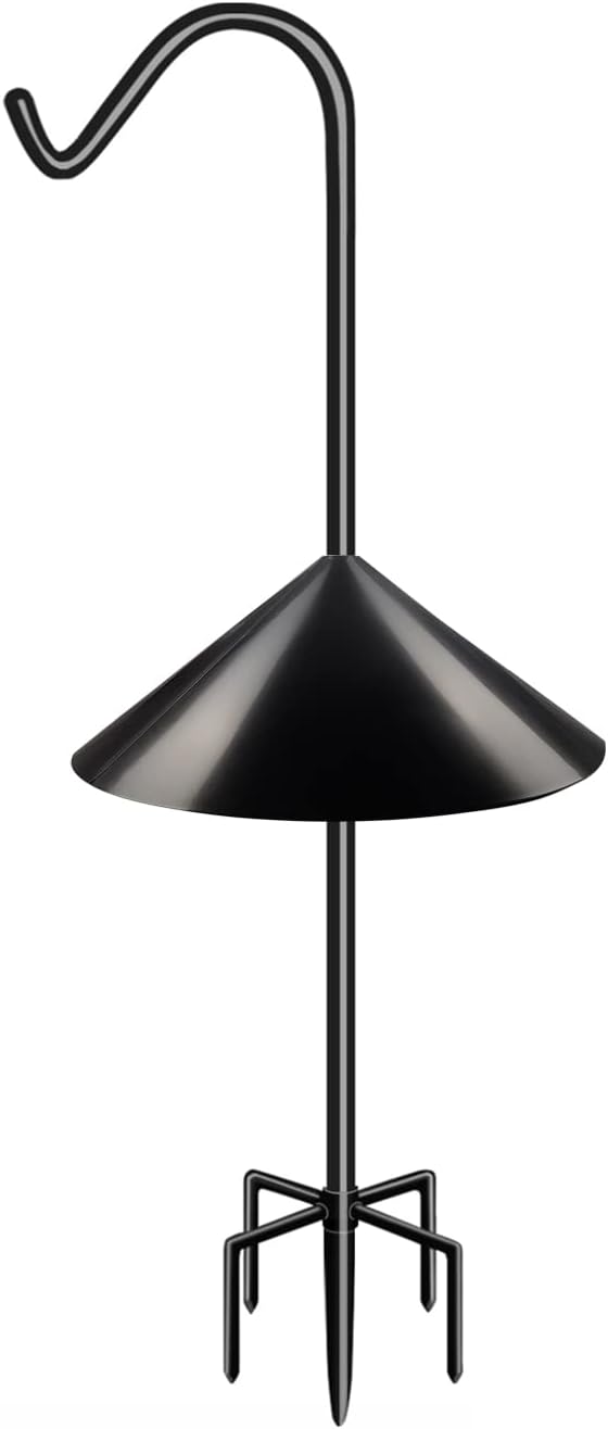 Garbuildman 92 Inch Bird Feeder Pole with Pole Mount Squirrel Baffle, 1 Pack