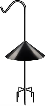 Garbuildman 92 Inch Bird Feeder Pole with Pole Mount Squirrel Baffle, 1 Pack
