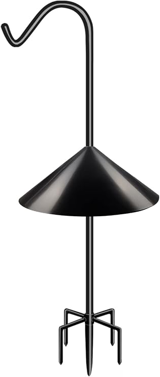 Garbuildman 92 Inch Bird Feeder Pole with Pole Mount Squirrel Baffle, 1 Pack
