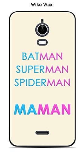 Onozo Coque Wiko Wax Design Maman vs Batman