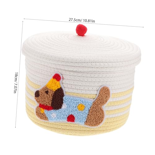 Panier de rangement pour jouets en coton avec couvercle grande taille - 3