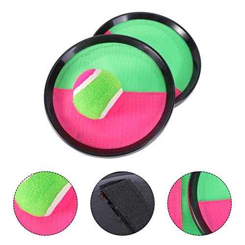 TOYANDONA 1 conjunto de brinquedo de tênis de remo, jogo de jogar e pegar bolas, bola esportiva de a