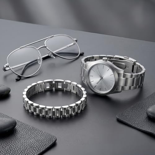 Pulsera de acero inoxidable para hombre con mensaje sincero miniatura 6
