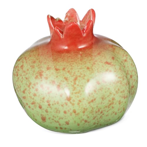 STOBAZA Jarrón de Cerámica con Forma de Granada Grande para Decoración de Sala Maceta Hidropónica Estética Diseño Único y Fácil Regalo Distintivo para Hogar
