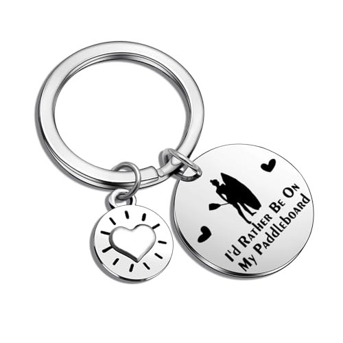 ASANHAO Paddleboard Lover Keychain, Paddle Boarding Jewelry, Sup Paddling Gifts