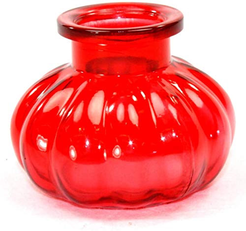 GStar 11" Premium 1 Hose Hookah Complete Set - Mini Pumpkin Hookah Glass Vase (Crimson Red + Case)