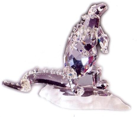 Asfour Crystal 971-65 Figuras de animales de dinosaurio de cristal de 4.01 pulgadas de largo x 4.33 pulgadas de alto